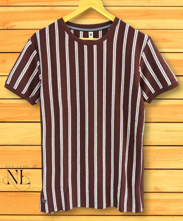 Stripe Half Tshirt For Men