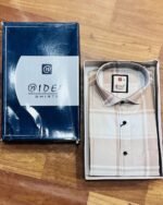 Classic Cream Checked Full Sleeve Shirt for Men