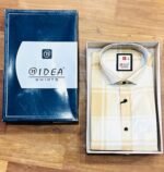 Classic Orange Checked Full Sleeve Shirt for Men