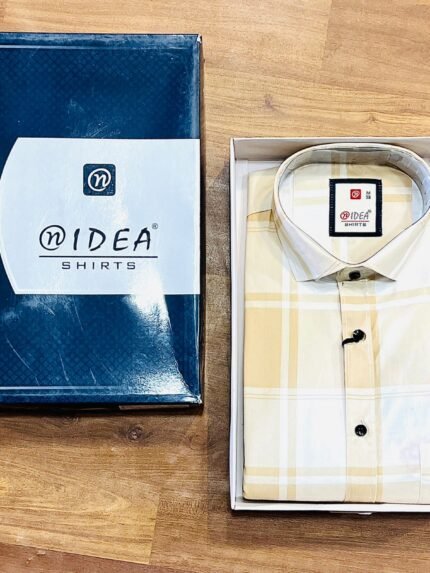 Classic Orange Checked Full Sleeve Shirt for Men