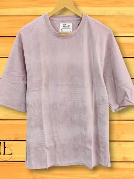 Lite Purple Plain Oversized T-Shirt - Premium Cotton