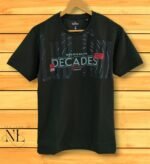 Dark Green Printed Half T-Shirt for Men | Trendy Designs