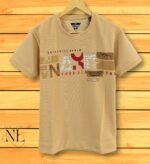 Printed Orange Half T-Shirt for Men | Vibrant Designs