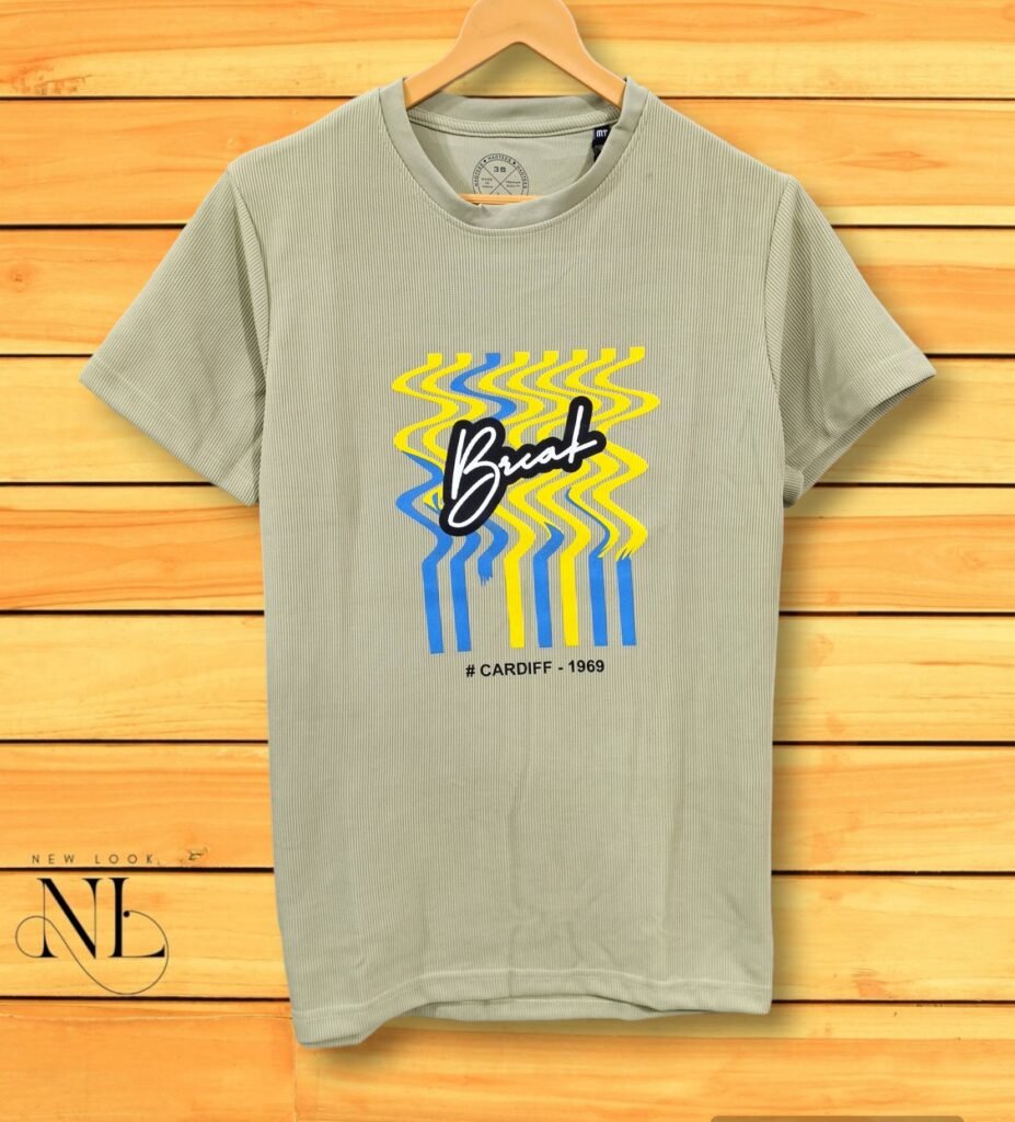 Stylish Printed Lite Yellow Half T-Shirt | Summer Fresh Look