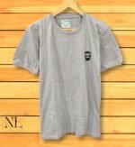 basic Lite Grey Plain Half T-Shirt for Men | Slim Fit