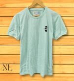 Basic Sky Blue Plain Half T-Shirt for Men | Premium Regular Fit