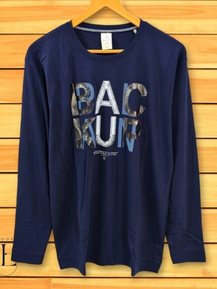 Deep blue print t-shirt for men