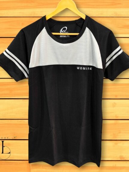 Classic Stylish Black Plain Sport T-Shirt |Quick Dry
