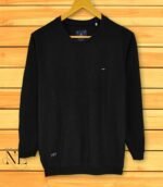 Men's Black Plain T-Shirt Regular Fit