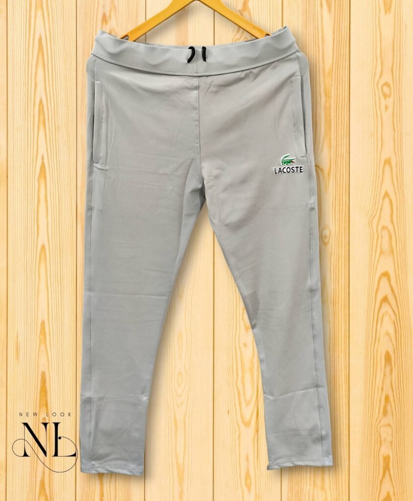 Men's Lite Grey Classic Lycra Track Pants Running & Casual Wear