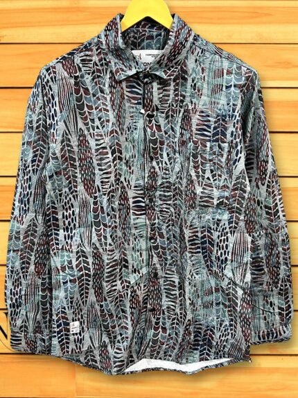 Classic Brown Digital Printed Shirt for Men Imported Fabric