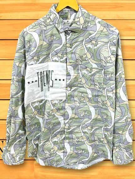 Classic Solid Digital Printed Full Shirt Premium Imported