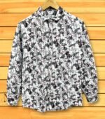 Digital Printed Purple Full Shirt for Men Premium Cotton