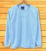 Sky Blue Printed Men's T-Shirt | 100% Cotton