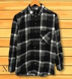 Trendy Checkered Dark Grey Checks Full Shirt for Men Pattern