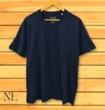 Navy Blue Plain Half Sleeve T-Shirt for Men Slim Fit