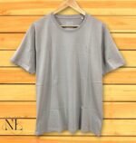 Grey Plain Half Sleeve T-Shirt for Men Slim Fit