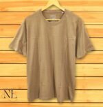 Lite Brown Plain Half Sleeve T-Shirt for Men Slim Fit 100% Cotton