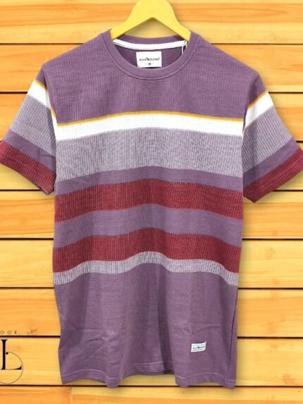 Men's Lite Purple Stripe T-Shirt | Premium Imported