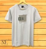 Men's Lite Grey Printed T-Shirt Premium Trendy Street Style
