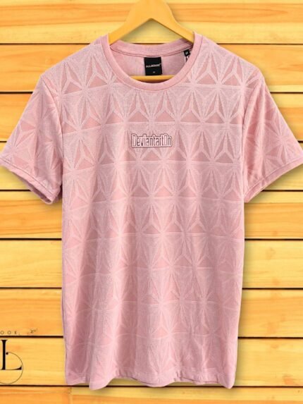 Baby Pink Half T-Shirt for Men Premium Trendy Casual Wear