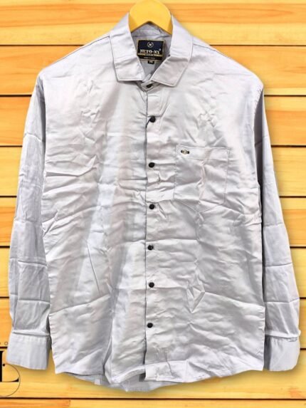 Classic Steel Grey Plain Formal Shirt Premium Stylish