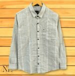 Classic Stripe Lite Green Full Shirt for Men Premium