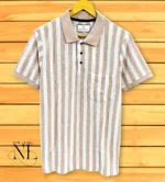 Baby Pink Polo Half T-Shirt for Men Slim Fit