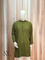 Olive Green Chikankari Kurta Pajama Set