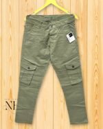 Men's Lite Green Cotton Cargo Joggers – 6 Multi-Functional Pockets