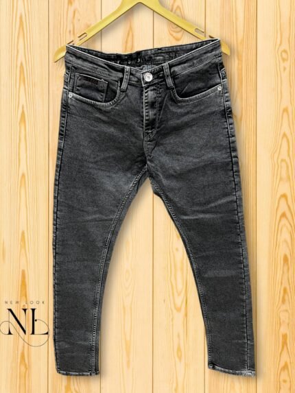 Classic Dark Grey Slim Fit Jeans for Men
