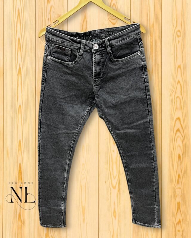 Classic Dark Grey Slim Fit Jeans for Men