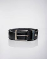 Rust Black Leather Belt For Men
