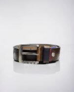 Olive Brown Leather Belt For Men