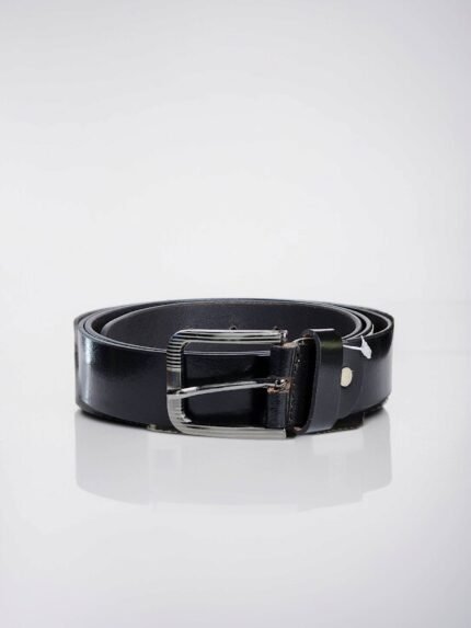 Midnight Classic Black Leather Belt