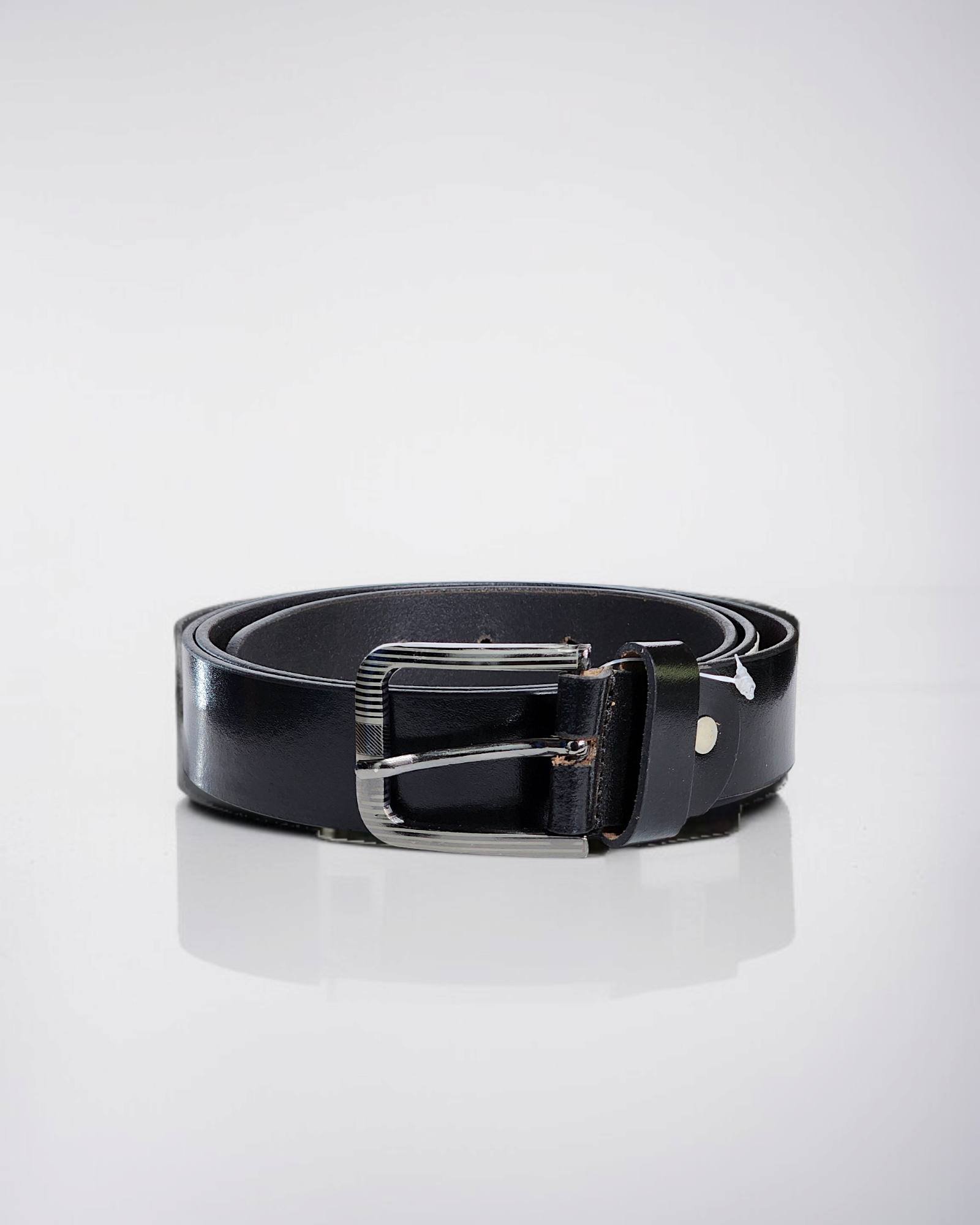 Midnight Classic Black Leather Belt New Look