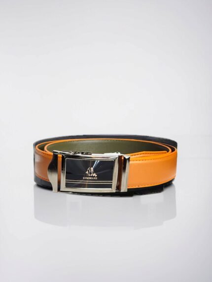 Mustard Brown Leather Belt
