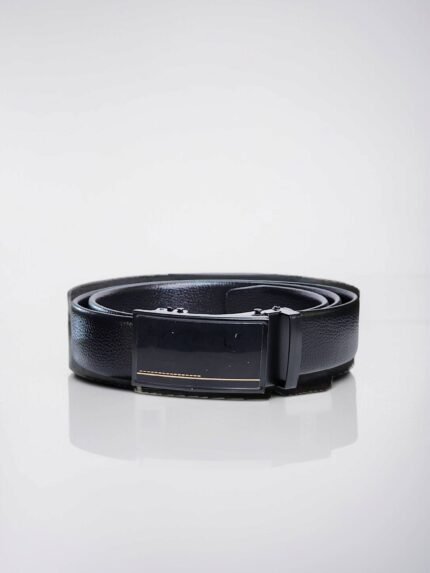Chocolate Black Leather Belt For Men