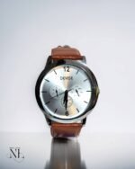 Matte Dark Brown Strap Watch for Men