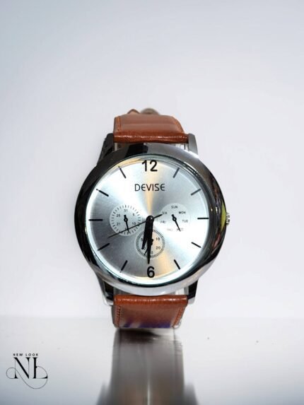 Matte Dark Brown Strap Watch for Men