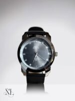 Basic Black Mesh Strap Watch for Men