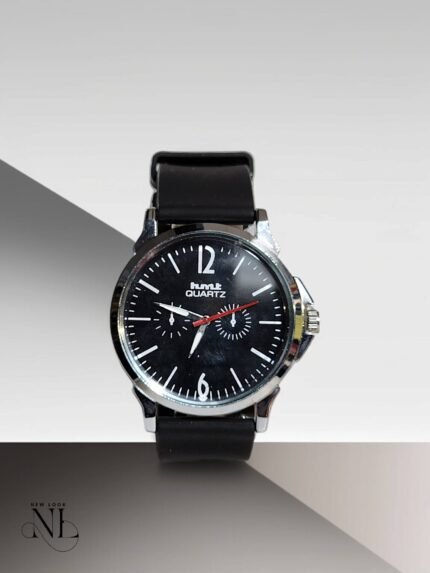 Black Mesh Strap Watch for Men