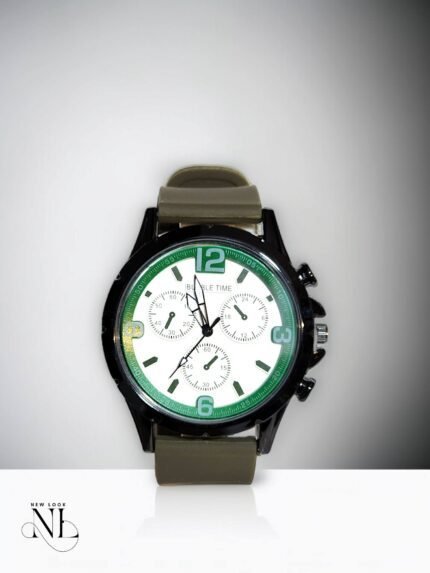 Olive Green Strap Watch for Men