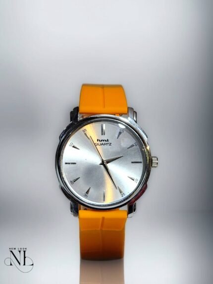 Orange Stainless Steel Watch for Men