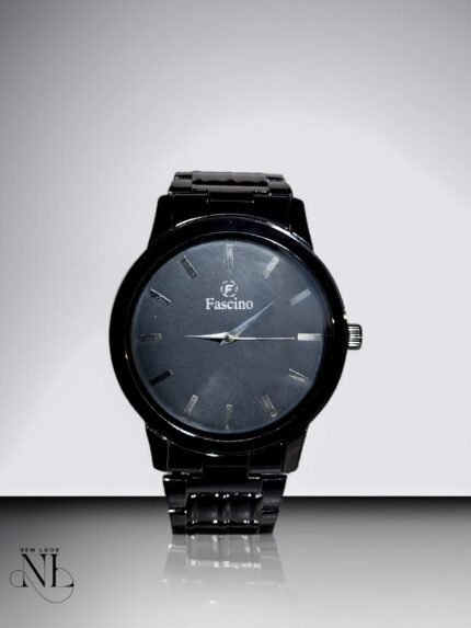 Black-Toned Bracelet Watch for Men