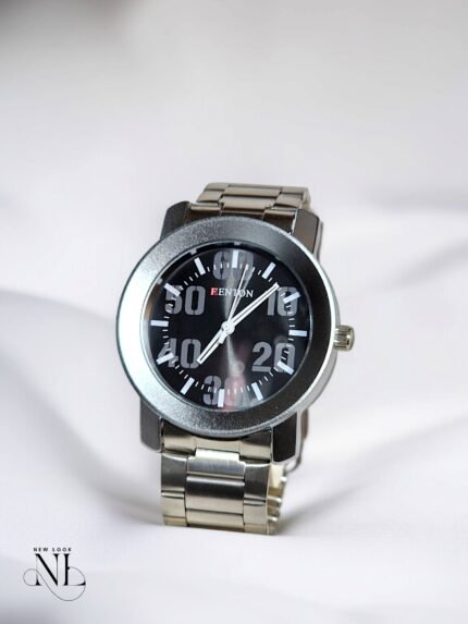 Classic Black Strap Watch for Men