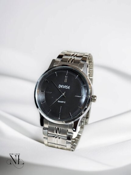 Silver-Toned Analog Watch for Men