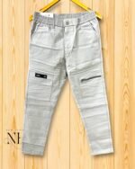 Beige Cotton Cargo Joggers for Men | 6 Pockets