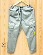 Men's Lite Green Cotton Joggers Soft, Comfort Fit, Elastic Waist