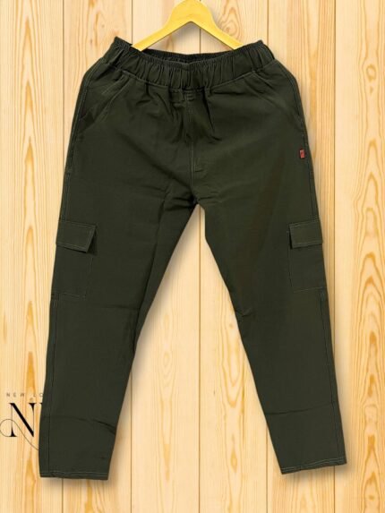 Dark Green Parachute Pants Ripstop Nylon